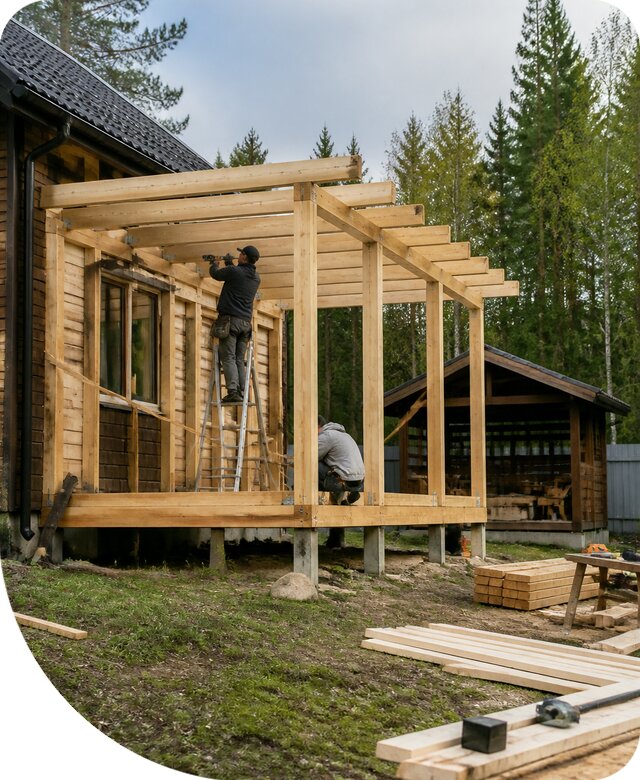 Строительство пристроек и построек на участке в Казани